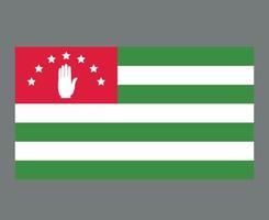 abkhazia bandiera nazionale asia emblema simbolo icona illustrazione vettoriale elemento di disegno astratto