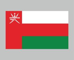 oman bandiera nazionale asia emblema simbolo icona illustrazione vettoriale elemento di design astratto