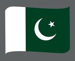 pakistan bandiera nazionale asia emblema nastro icona illustrazione vettoriale elemento di design astratto
