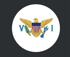Stati Uniti Isole Vergini bandiera nazionale nord america emblema icona illustrazione vettoriale elemento di design astratto