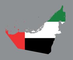 emirati arabi uniti bandiera nazionale asia emblema icona mappa illustrazione vettoriale elemento di disegno astratto