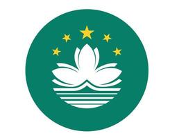 Macao bandiera nazionale asia emblema icona illustrazione vettoriale elemento di design astratto