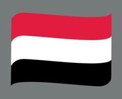 yemen bandiera nazionale asia emblema nastro icona illustrazione vettoriale elemento di design astratto
