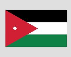 giordania bandiera nazionale asia emblema simbolo icona illustrazione vettoriale elemento di design astratto