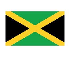 Giamaica bandiera nazionale nord america emblema simbolo icona illustrazione vettoriale elemento di design astratto