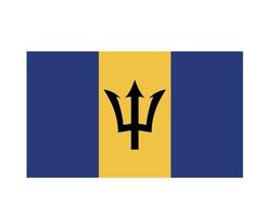 Barbados bandiera nazionale nord america emblema simbolo icona illustrazione vettoriale elemento di design astratto