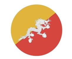 bhutan bandiera nazionale asia emblema icona illustrazione vettoriale elemento di design astratto