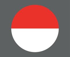 indonesia bandiera nazionale asia emblema icona illustrazione vettoriale elemento di disegno astratto