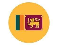 sri lanka bandiera nazionale asia emblema icona illustrazione vettoriale elemento di design astratto