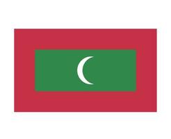 maldive bandiera nazionale asia emblema simbolo icona illustrazione vettoriale elemento di design astratto