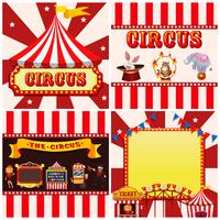 Set di modello del circo vettore