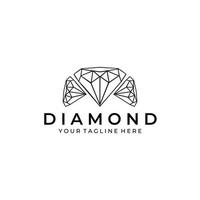 diamante logo azienda illustrazione icona vettore oro brillante cristallo moderno business