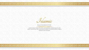 sfondo islamico bianco con lista d'oro
