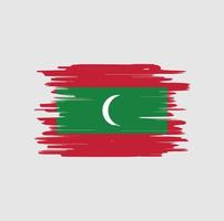 pennellate bandiera maldive vettore