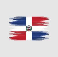 pennello bandiera repubblica dominicana vettore