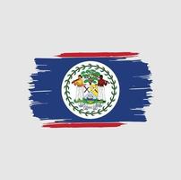 Belize flag pennellate. bandiera nazionale del paese vettore