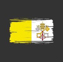 pennellata bandiera del vaticano. bandiera nazionale vettore