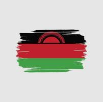 pennellate della bandiera del malawi. bandiera nazionale del paese vettore