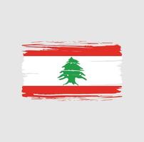 pennellata bandiera libano. bandiera nazionale vettore