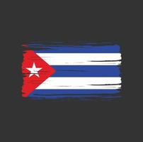 pennellata bandiera cuba. bandiera nazionale vettore