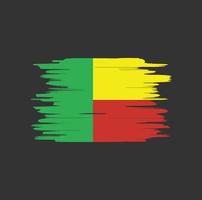 Benin flag pennellate vettore