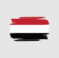 pennellate bandiera yemen. bandiera nazionale del paese vettore