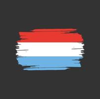 pennellate della bandiera del lussemburgo. bandiera nazionale del paese vettore