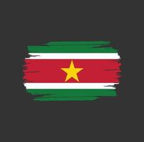 pennellate di bandiera del suriname. bandiera nazionale del paese vettore