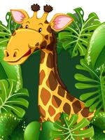 Giraffa nel bosco vettore