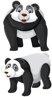 Set di caratteri panda vettore