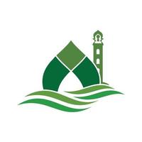 logo islamico, moschea vettore