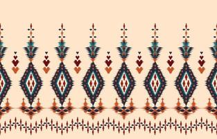 bella arte ikat astratta etnica. chevron senza cuciture in stile tribale, ricamo popolare e messicano. stampa di ornamenti d'arte geometrica azteca. design per moquette, carta da parati, avvolgimento. vettore