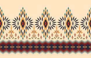 bella arte ikat astratta etnica. motivo kasuri senza cuciture in ricamo tribale e popolare, stampa floreale di ornamenti d'arte geometrica. design per moquette, carta da parati, abbigliamento, avvolgimento, tessuto, copertina. vettore