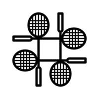 variazioni dell'icona di badminton vettore