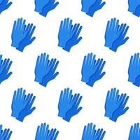 illustrazione vettoriale del modello di guanti. carta da parati medica. guanti di gomma blu.