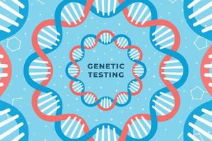 l'illustrazione vettoriale del dna fornisce dati genetici da una varietà di materiali e persone e si applica a molte questioni importanti.