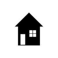 semplice silhouette casa vettore icona isolato eps10