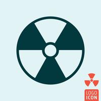 Icona di radiazione isolata vettore