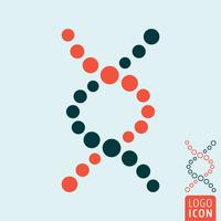 Icona del DNA isolata vettore