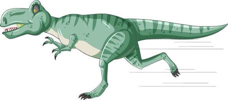 cartone animato tirannosauro rex in posa in esecuzione vettore