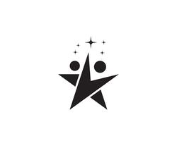 Illustrazione dell&#39;icona di stella modello logo vettoriale