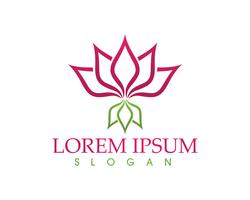 Lotus Flower Sign per Wellness, Spa e Yoga vettore