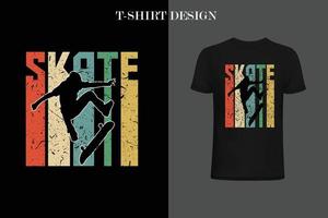 t-shirt retrò da skateboarder design.eps vettore