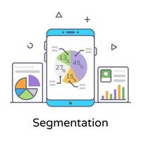 design alla moda dell'icona di segmentazione vettore
