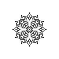 motivo floreale mandala logo design ispirazione vettore