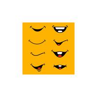 emoticon faccia simbolo o segno collezione illustrazione vettoriale