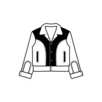design minimalista e semplice della giacca rockabilly vettore