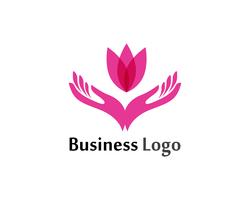 Lotus Flower Sign per Wellness, Spa e Yoga. Illustrazione vettoriale