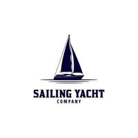 semplice ispirazione per il design del logo della siluetta della barca a vela vettore