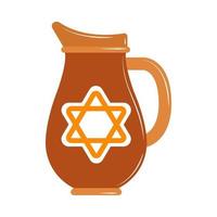 vaso ebraico con stella vettore